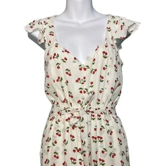 SOLD For Love & Lemons Cherry Print Jumpsuit - Picture 4 of 8